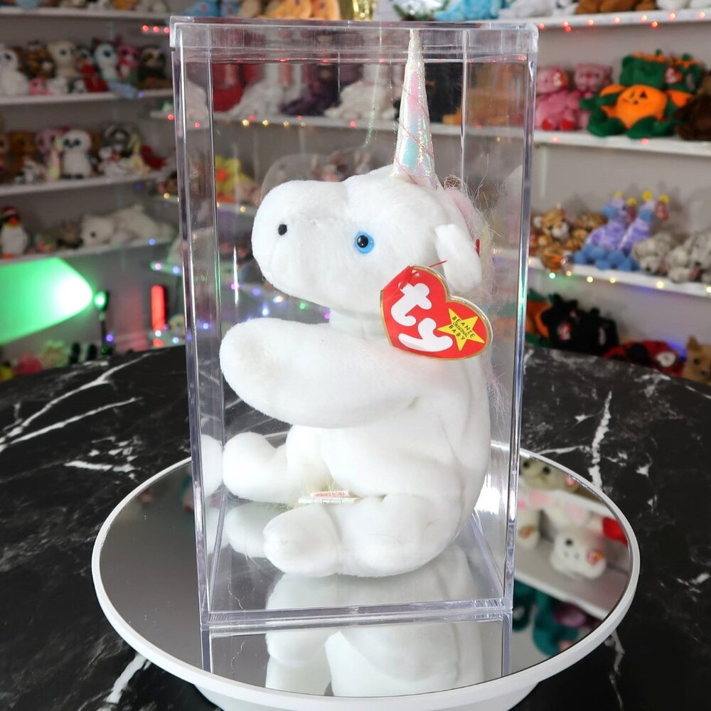 Ty Beanie Baby - Mystic the Unicorn (Iridescent Mane, Rainbow Mane) | MWMT New